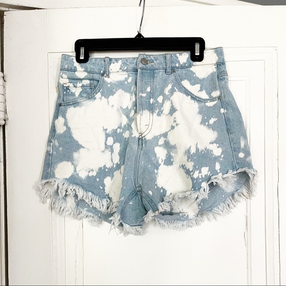 Wild Fable Distressed Bleach Splattered Shorts